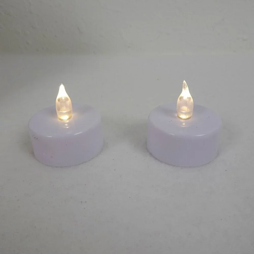 80 Pack Flameless Candles Tea Lights Flickering White Base